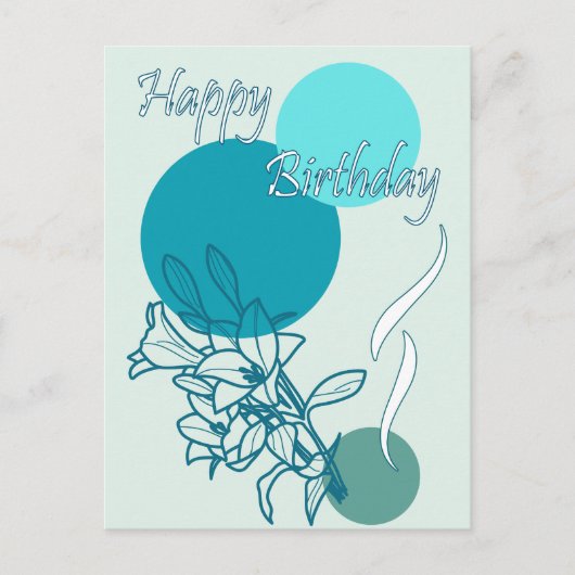 Happy Birthday Postkarte (Vorderseite)