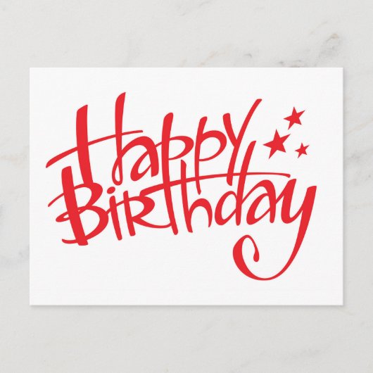 Happy Birthday Postkarte (Vorderseite)