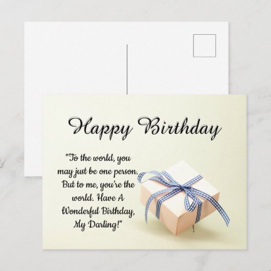 Happy Birthday Postkarte (Vorne/Hinten)