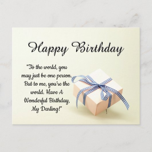 Happy Birthday Postkarte (Vorderseite)