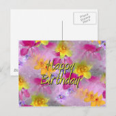 Happy Birthday Postkarte (Vorne/Hinten)
