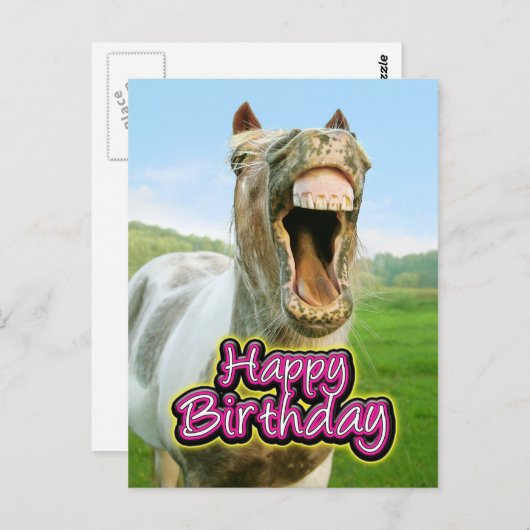 Happy Birthday Postkarte (Vorne/Hinten)