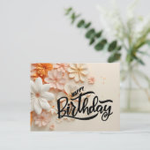 Happy Birthday Postkarte (Stehend Vorderseite)