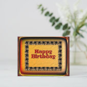 Happy Birthday Postkarte (Stehend Vorderseite)