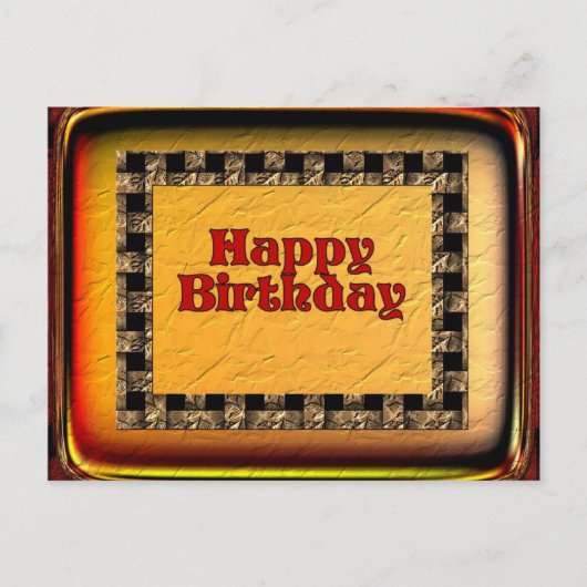 Happy Birthday Postkarte (Vorderseite)