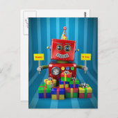 Happy Birthday Postkarte (Vorne/Hinten)