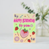 Happy Birthday Postkarte (Stehend Vorderseite)