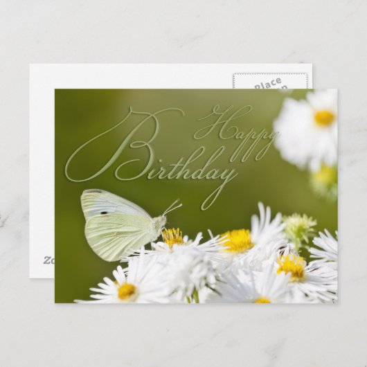 Happy Birthday Postkarte (Vorne/Hinten)