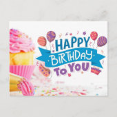 Happy Birthday Postkarte (Vorderseite)