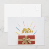 Happy Birthday Postkarte (Vorne/Hinten)