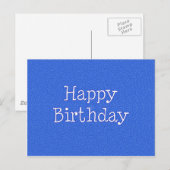 Happy Birthday Postkarte (Vorne/Hinten)
