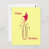 Happy Birthday Postkarte (Vorne/Hinten)