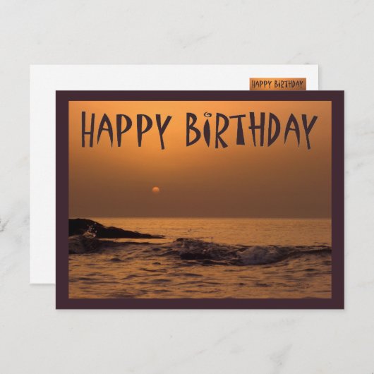 Happy Birthday Postkarte (Vorne/Hinten)