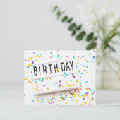 HAPPY BIRTHDAY POSTKARTE (Stehend Vorderseite)