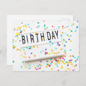 HAPPY BIRTHDAY POSTKARTE (Vorne/Hinten)