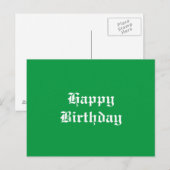 Happy Birthday Postkarte (Vorne/Hinten)