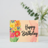 Happy Birthday Postkarte (Stehend Vorderseite)