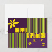 Happy Birthday Postkarte (Vorne/Hinten)