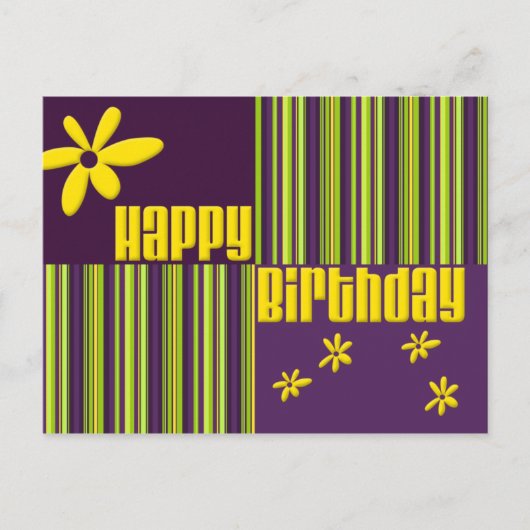 Happy Birthday Postkarte (Vorderseite)
