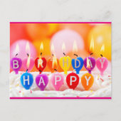 Happy Birthday Postkarte (Vorderseite)
