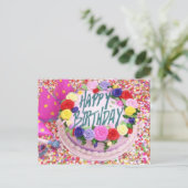 Happy Birthday Postkarte (Stehend Vorderseite)