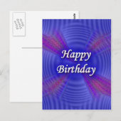 Happy Birthday Postkarte (Vorne/Hinten)