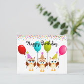 Happy Birthday Postkarte (Stehend Vorderseite)