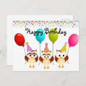 Happy Birthday Postkarte (Vorne/Hinten)