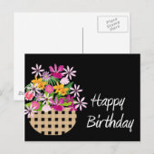 Happy Birthday Postkarte (Vorne/Hinten)