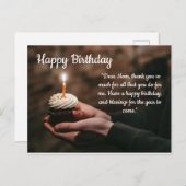 Happy Birthday Postkarte (Vorne/Hinten)