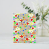 Happy Birthday Postkarte (Stehend Vorderseite)