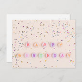 HAPPY BIRTHDAY POSTKARTE (Vorne/Hinten)