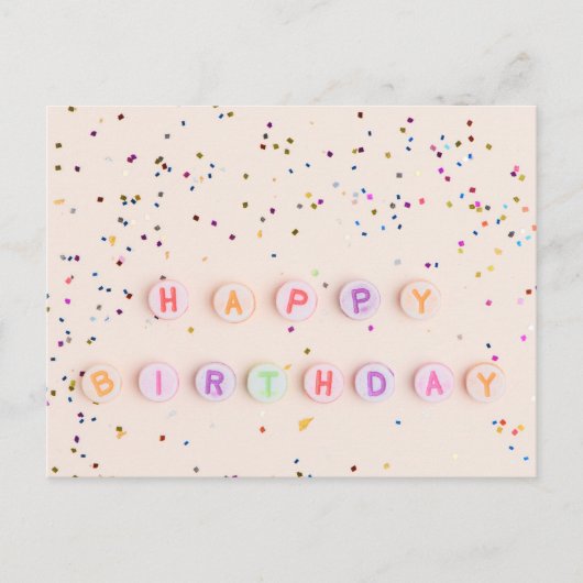HAPPY BIRTHDAY POSTKARTE (Vorderseite)
