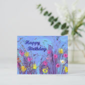 Happy Birthday Postkarte (Stehend Vorderseite)