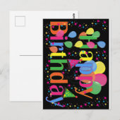Happy Birthday Postkarte (Vorne/Hinten)