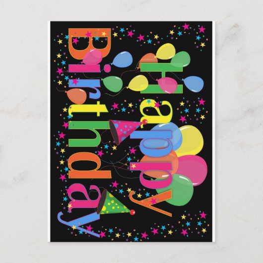 Happy Birthday Postkarte (Vorderseite)