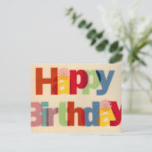 Happy Birthday Postkarte (Stehend Vorderseite)