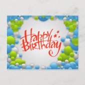 Happy Birthday Postkarte (Vorderseite)
