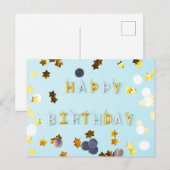 HAPPY BIRTHDAY POSTKARTE (Vorne/Hinten)