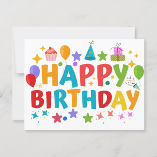 HAPPY BIRTHDAY POSTKARTE