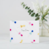 Happy Birthday Postkarte (Stehend Vorderseite)