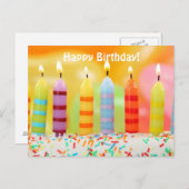 Happy Birthday Postkarte (Vorne/Hinten)