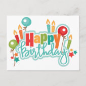 Happy Birthday Postkarte (Vorderseite)