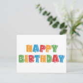 Happy Birthday Postkarte (Stehend Vorderseite)