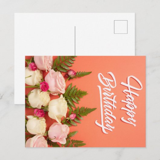 HAPPY BIRTHDAY POSTKARTE (Vorne/Hinten)