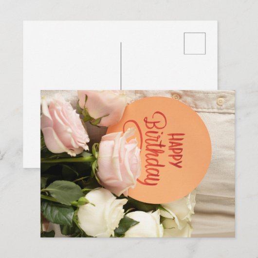 HAPPY BIRTHDAY POSTKARTE (Vorne/Hinten)