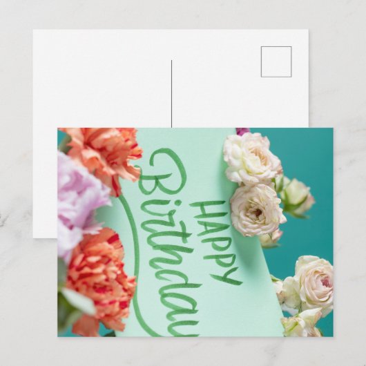 HAPPY BIRTHDAY POSTKARTE (Vorne/Hinten)