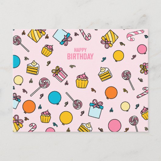 HAPPY BIRTHDAY POSTKARTE (Vorderseite)