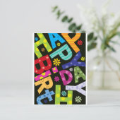 Happy Birthday Postkarte (Stehend Vorderseite)