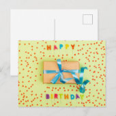 Happy Birthday Postkarte (Vorne/Hinten)